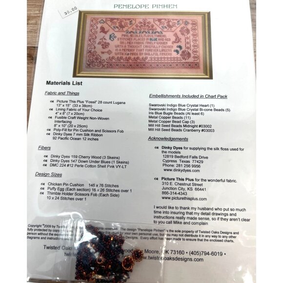 Twisted Oaks A Collection Of Stitching Smalls With Beads, Charms - Picture 4 of 5